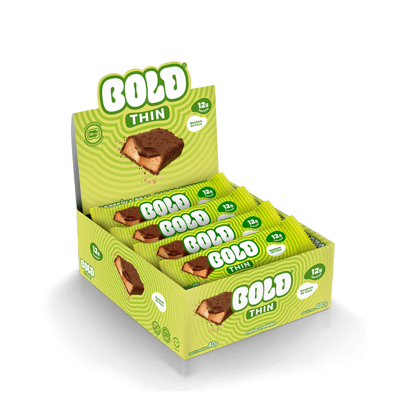 12 BARRAS BOLD THIN BOMBOM DE COCO