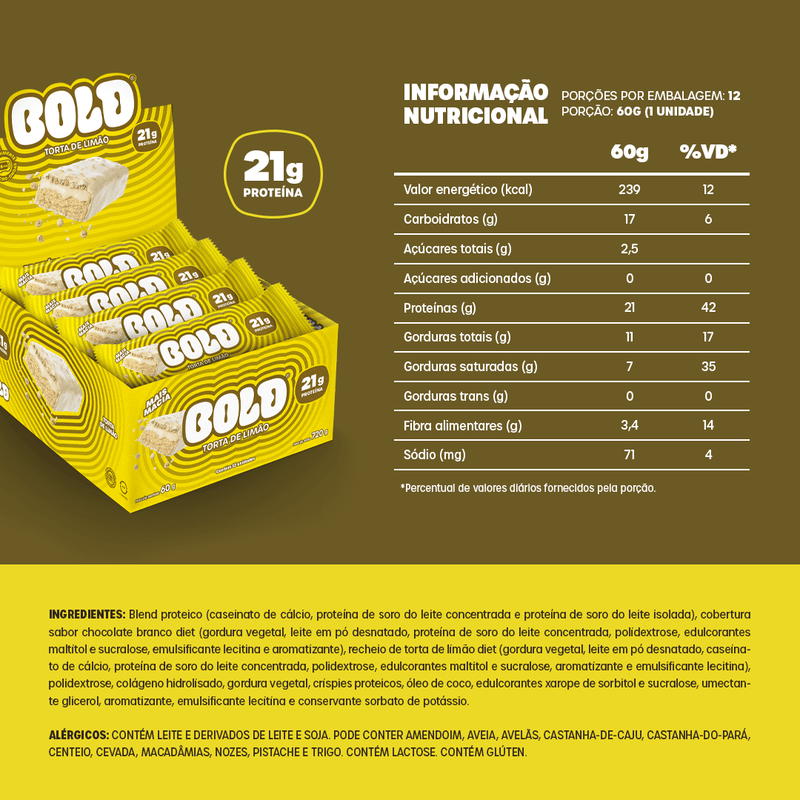 12 BARRAS BOLD TORTA DE LIMÃO