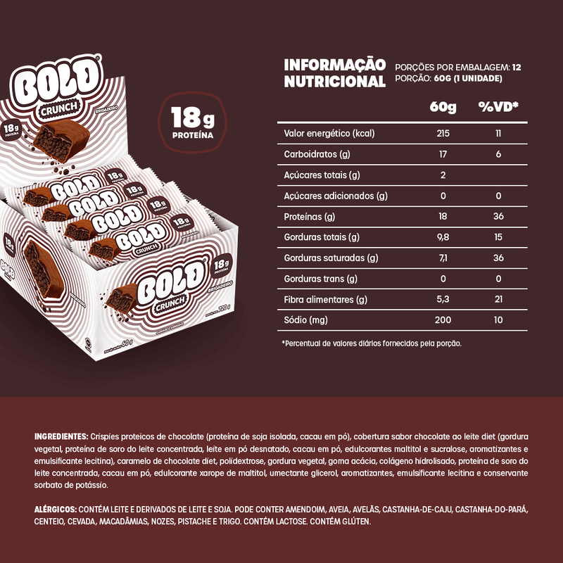 12 BARRAS BOLD CRUNCH BRIGADEIRO