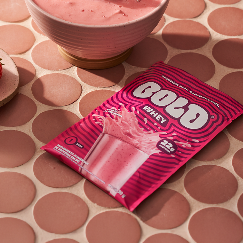 BOLD WHEY MOUSSE DE MORANGO - SACHÊ (30g)